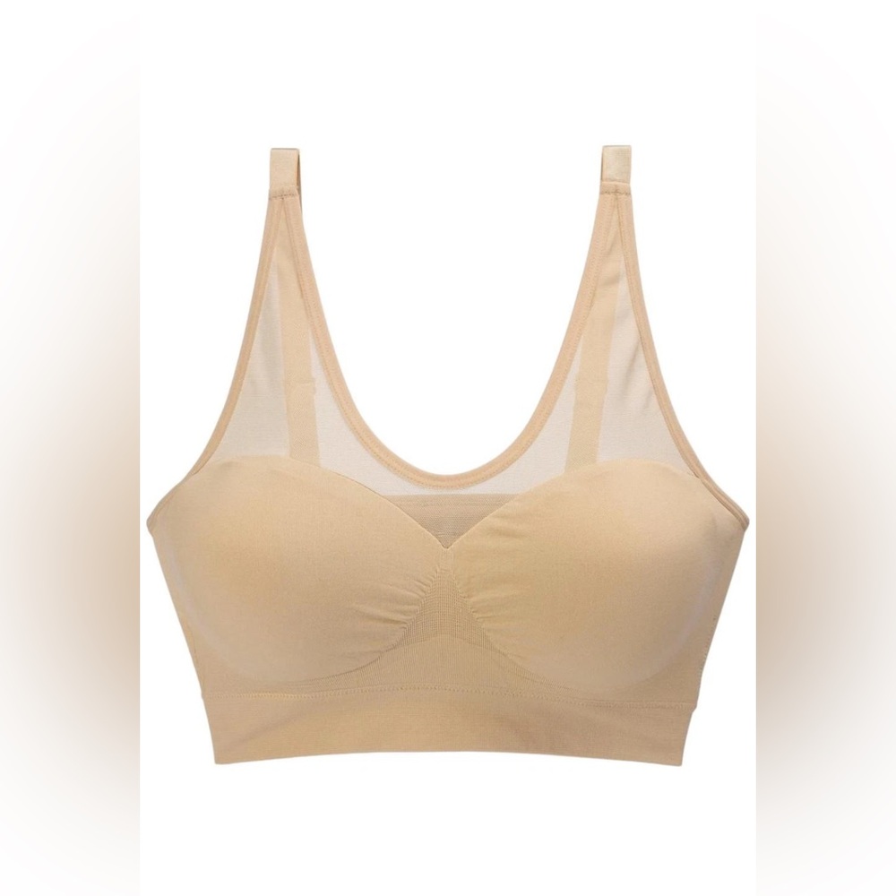 Rhonda Shear Ahh Bra mesh Neckline bra XS